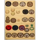 Army Tradesman and Employment Badges A card of cloth and metal qualification badges for LG (