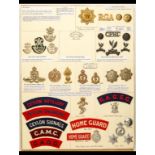 Ceylonese Military Insignia Pre-Independence cap and collar-badges, buttons and shoulder-titles of