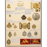 China and Hong Kong military insignia Including a collar-badge of the Chinese Regiment, a fine OSD