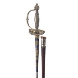 A FINE FRENCH SMALL-SWORD WITH PASTE-SET SILVER-GILT HILT, PARIS, 1778-9