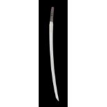 A JAPANESE SWORD (WAKIZASHI), KOTO PERIOD the blade hon-zukuri and ko-kissaki, engraved with a bo-