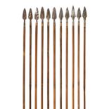 ELEVEN INDIAN ARROWS, 18TH/EARLY 19TH CENTURY, PROBABLY ORISSA with small leaf-shaped heads, five