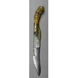 ˜A CEYLONESE DAGGER (PIHA KAETTA), 18TH CENTURY with iron blade formed with a short fuller lined