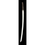 A JAPANESE SWORD (WAKIZASHI), SHINTO PERIOD the blade shinogi-zukuri, iori-mune and chu-kissaki,