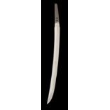 A JAPANESE SWORD (WAKIZASHI), KOTO PERIOD the blade shinogi-zukuri, wide mihaba and o-kissaki,