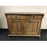 A late 19th century continental mahogany sideboard