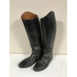 A pair of Petrie leather riding boots