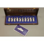 The Queen's Beasts, Ten silver proof tokens, with companion documents, boxed.