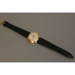 A scarce 9ct gold Bulova Accuquartz wristwatch,