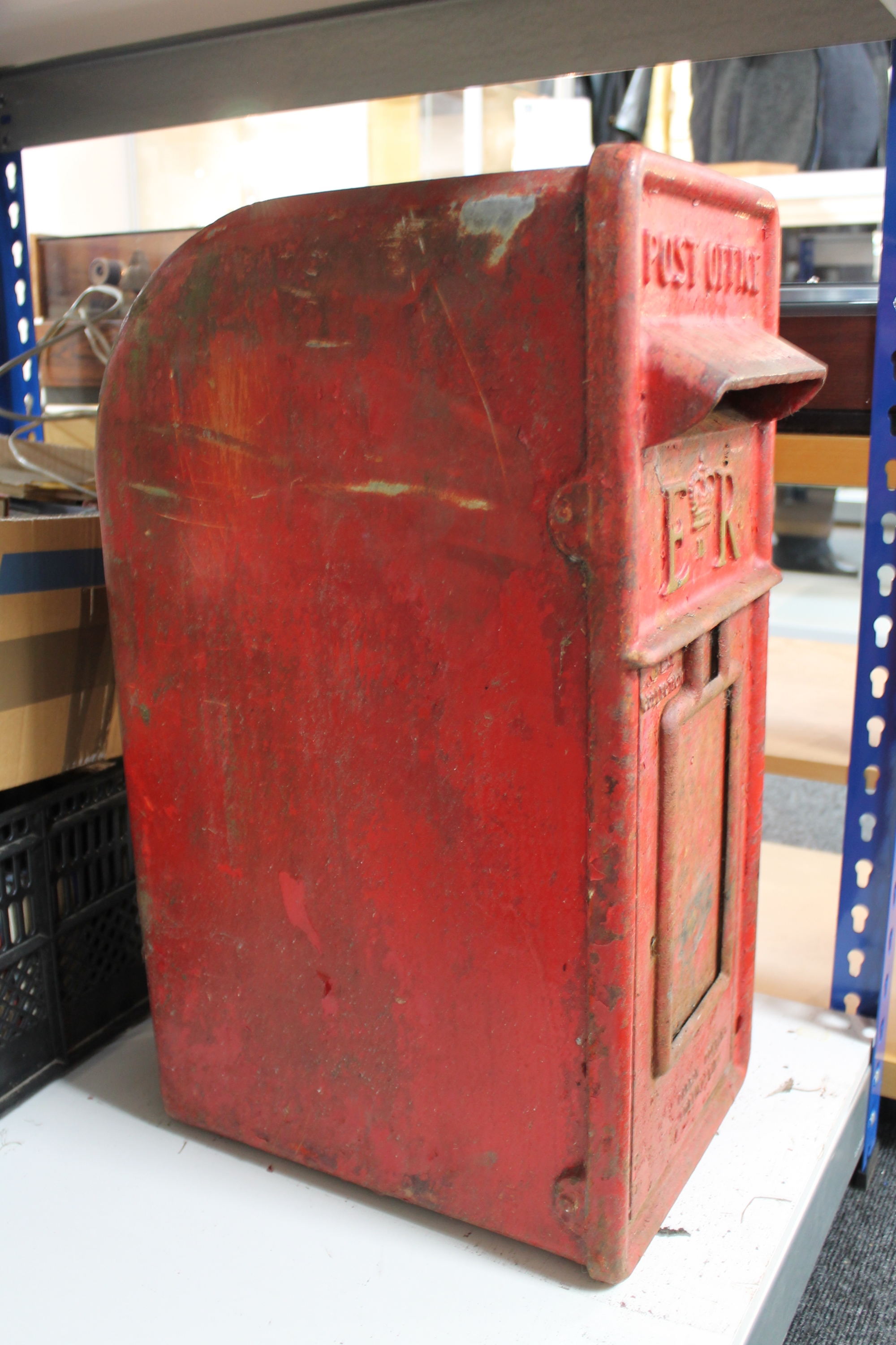 A mid-20th century cast metal Royal Mail post box CONDITION REPORT: This has two - Image 3 of 7