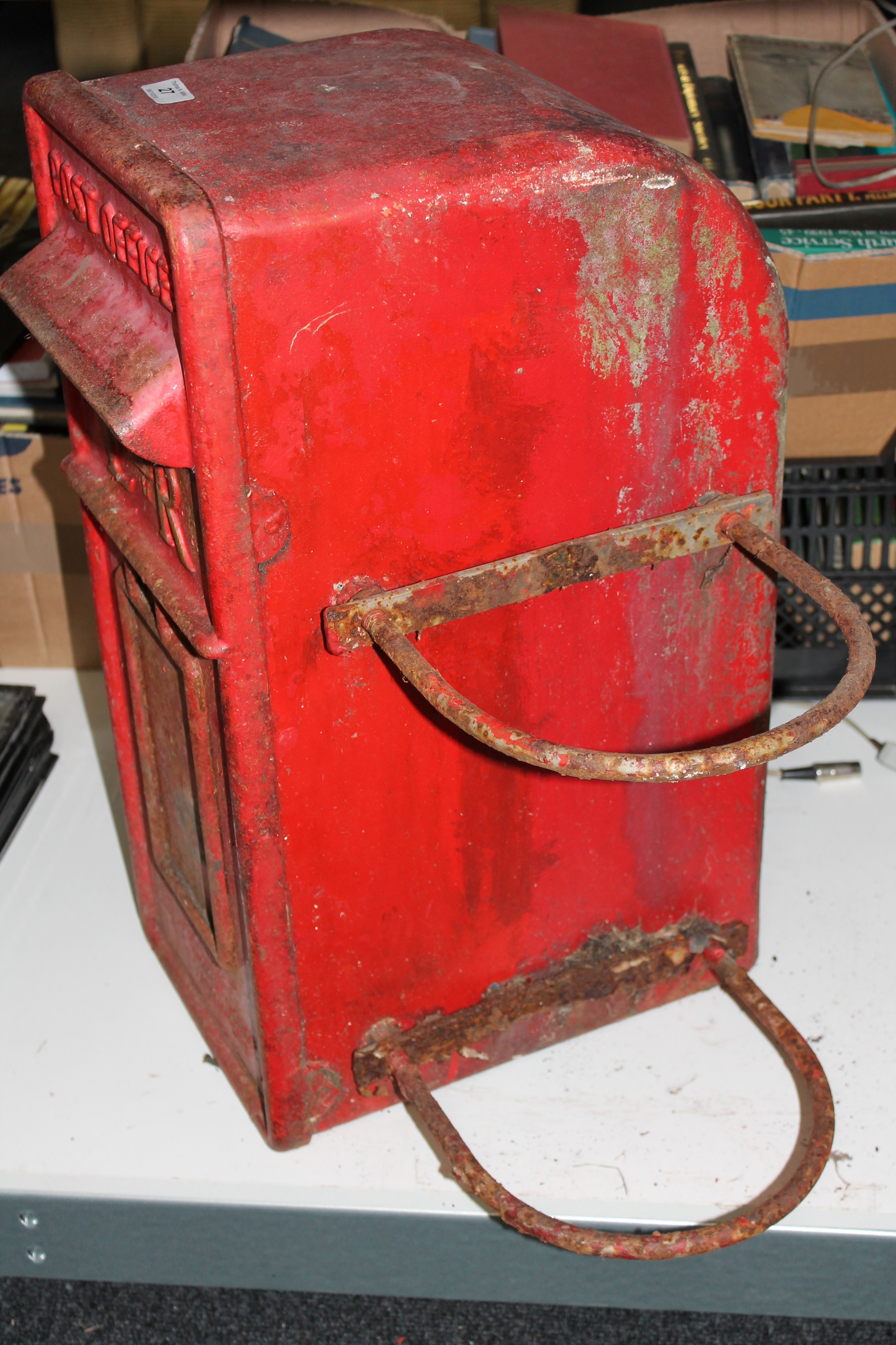 A mid-20th century cast metal Royal Mail post box CONDITION REPORT: This has two - Image 4 of 7