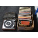 A box of lps - Classical etc together with a Garrard turntable