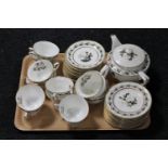 A tray of thirty six pieces of Royal Worcester Bernina tea china CONDITION REPORT: