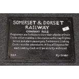 Two cast iron plaques - Somerset and Dorset