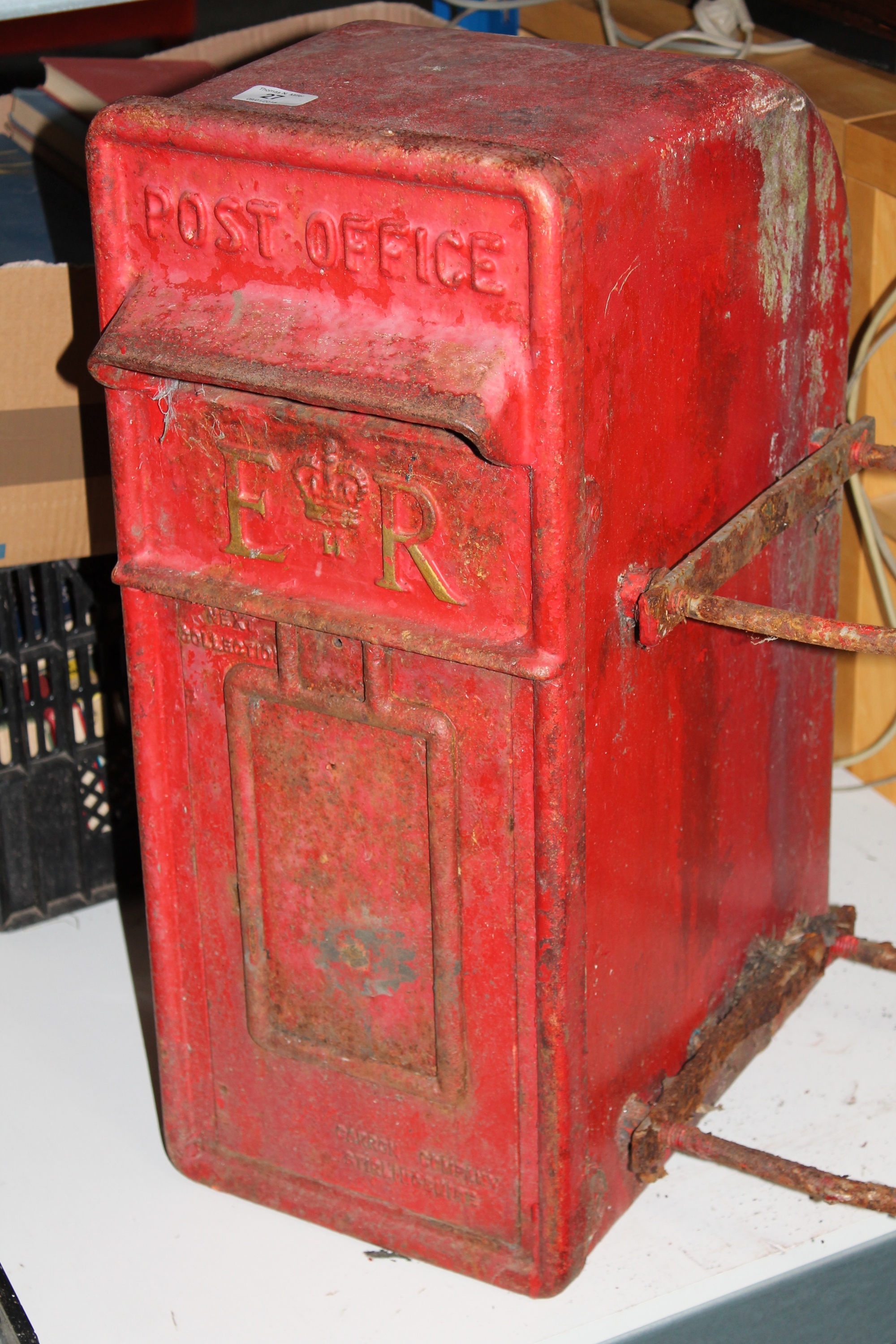 A mid-20th century cast metal Royal Mail post box CONDITION REPORT: This has two - Image 5 of 7