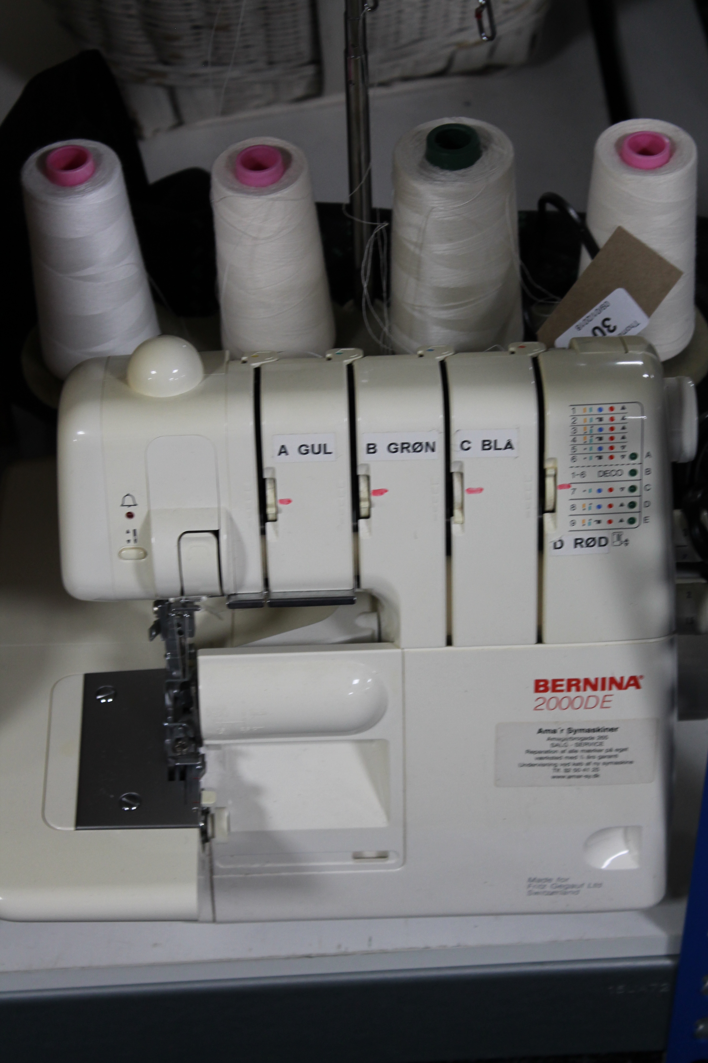 A Bernina 2000DE electric overlocking sewing machine