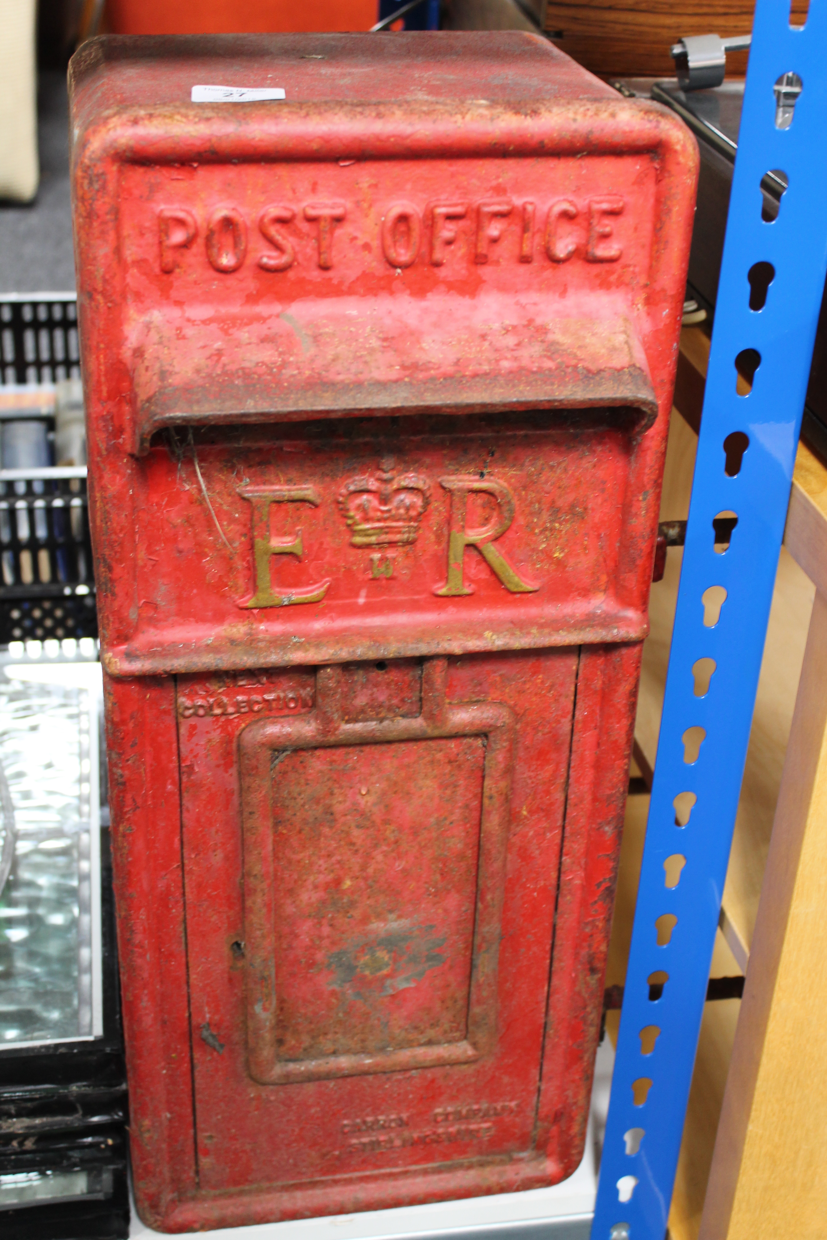 A mid-20th century cast metal Royal Mail post box CONDITION REPORT: This has two