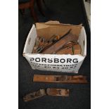 A large quantity of vintage wood working tools