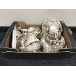 A box of Alfred Meakin dinner ware