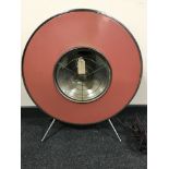 A mid 20th century Sofono retro heater in pink