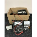 A box of assorted meters - two Avo,