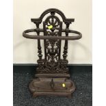 A cast iron stick stand