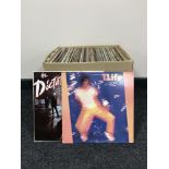 A collection of over one hundred 12" vinyl LP records : Blondie, Duran Duran, Erasure,