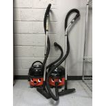 Two Henry vac cleaners