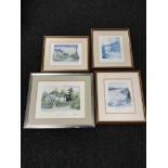 Seven framed signed prints including Kinsley Cragg, Rydal Mount by Jeffrey Cowton,