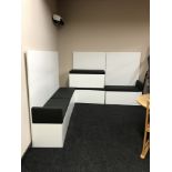 A five piece modular seating unit