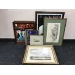 Three framed picture mirrors - Bisto,