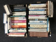 Two boxes of hard back books - antiques and collectables
