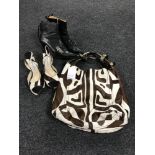 A Jimmy Choo Zebra Print Pony Hide Hobo handbag,