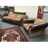 A Barker & Stonehouse two tone cloth and leather,