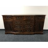 A Regency style break-fronted sideboard