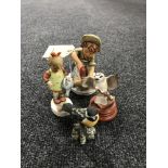 Two Goebel figures - handy man & girl,