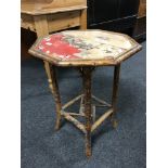 An Aesthetic bamboo octagonal occasional table