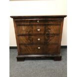 A 19th century mahogany four drawer chest on bracket feet, 90 cm.