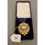 A splendid 9 ct gold and enamelled medallion - The Sunderland & District Butcher's Association,