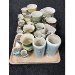 Two trays of Nixon & Bolam St Anthony pottery