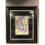 Anton Sulek : Head and Shoulder Study of a Gentleman, watercolour, signed, 25 cm x 18 cm, framed.