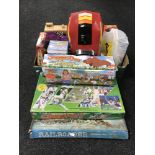 A large quantity of toys and board games - Monopoly, Rail Roader, Torpedo Run,