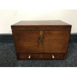 A Victorian mahogany table casket fitted a drawer
