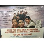 A framed "The Guns of Navarone" film poster
