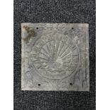 A lead Tempus Fugit sun dial