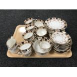 A tray of forty-one piece Melba tea service