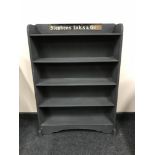 A set of painted open shelves "Stephens' Inks & Gum"