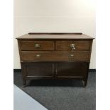 A Victorian inlaid mahogany linen chest