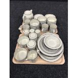 Two trays of thirty eight pieces of Hornsea oven to table ware