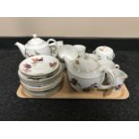 A tray of twenty-four pieces of Royal Worcester Evesham tea china
